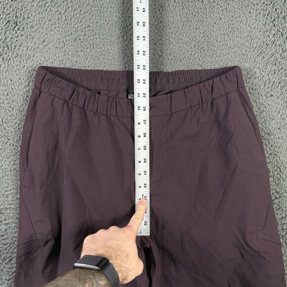 Lululemon Pants Mens 34 (Fits 30x26) Maroon On the Move Wool Blend Wide Leg - Picture 10 of 14